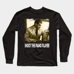 Vintage Noir Vibes Relive Shoot Player with Stylish Fan Fashion Long Sleeve T-Shirt